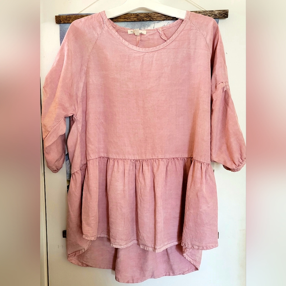 BARLEY WORN Soft & comfy Pink top from Tea N Rose SIZE MEDIUM